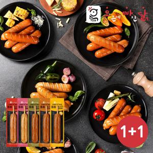 오빠닭 닭가슴살 통통소시지 70g*2팩 5종