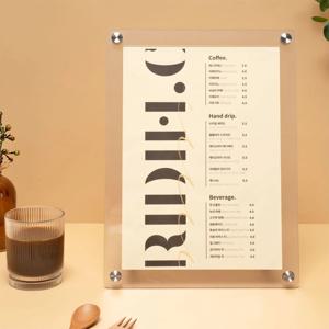 투명 아크릴 자석 액자 A4 A3 탁상 웨딩 포토테이블액자