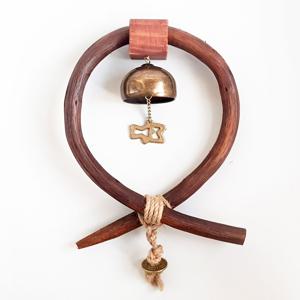 국산오리지널 풍경종 나무소코뚜레 대 오복삼재막이 현관문종 황동워낭 문종 현관종 도어벨