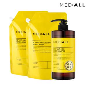 두피 청정 탈모 비듬 완화 약산성 샴푸 800ml 1개+1600ml 2개 우디허발향