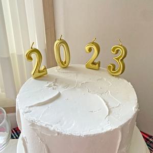 2023 새해 신년 연말 파티 케익 케이크 숫자 초