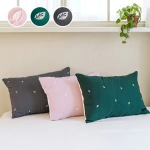 [25%쿠폰] 1+1 네이처 에어워싱 자수 포인트 누빔 베개커버 40x60/50x70