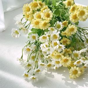 에그 데이지 조화 꽃다발 마가렛 꽃 인테리어 촬영 장식 마트리카리아 들꽃 부케