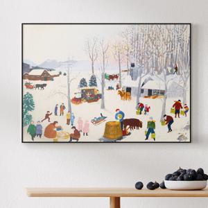 모지스 거실 그림 겨울 명화 포스터 액자/6.(모지스)_슈가링 오프