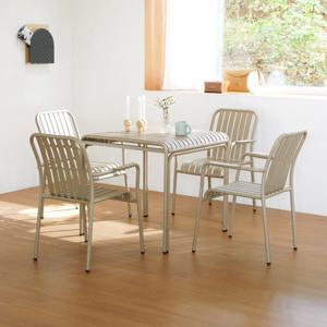 하이알루 큐브 세트(Cube Set) 4인 야외테이블세트 6colors