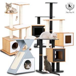 고양이 원목 하이그로시 스크래쳐 캣타워
