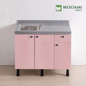 싱크대 1000 서랍형 인조대리석 개수대 11컬러 주방 사무실 원룸 탕비실