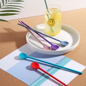 국내제작 실리콘 롱스푼 다용도 머들러 6color
