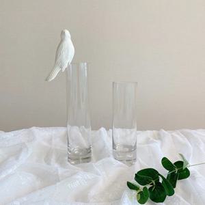 일자 유리 화병 꽃병 긴 화병 3size