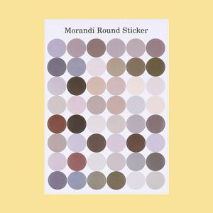도트 동그라미 동그란 컬러 원형 라운드 스티커 - Morandi Round