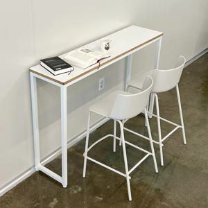 자작원목 HPM 라미네이팅 화이트 아일랜드식탁 카페 홈바테이블 가로800size