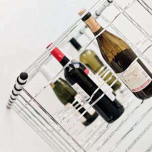 실버 메탈 와인랙 와인 진열대 양주 보관함 거치대 6단