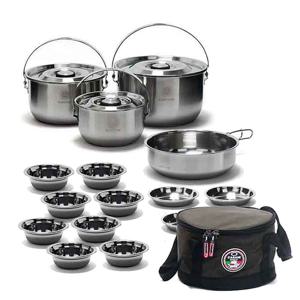 까사니 스텐 코펠세트 6-7인용 /캠핑용품 캠핑식기