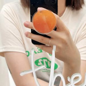 음식 과일 아크릴 그립 스마트 톡 - 오렌지