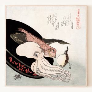 문어 도미 복어 활어회 일식집 스타일 동양화 그림 예쁜 인테리어 장식 액자