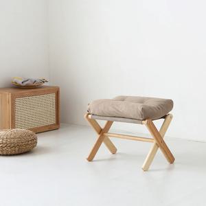 인테리어 접이식스툴 원목 엔틱스툴