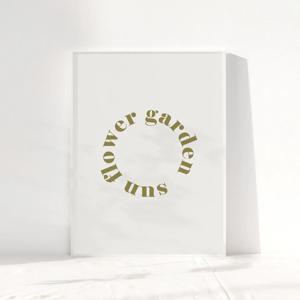 풍수 돈 들어오는 모던 해바라기 그림 액자 포스터 50종 12. 모던_가든레터링