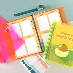 A5 6공 다이어리 네온 바인더 커버