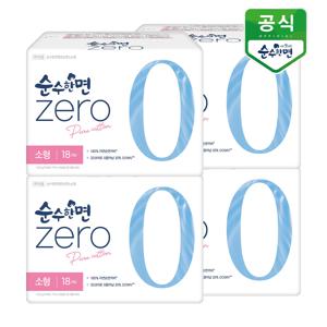 순수한면 생리대 제로 소형 18P x 3+1팩