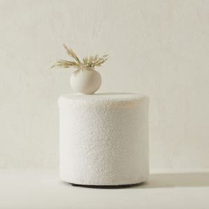 부클레 협탁 화장대 스툴 보조 의자 원형