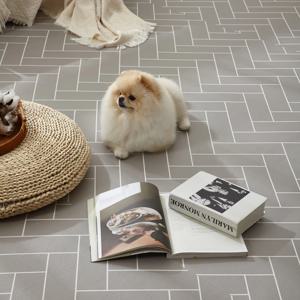 헤링본그레이 15T 애견롤매트 PVC 층간소음방지 충격흡수