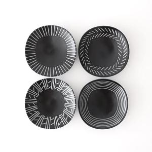 1+1 블랙에가와리 반찬 접시12cm