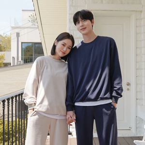 데이 맨투맨 세트 4color 트레이닝 여성 남성 커플 트레이닝복 커플룩 상하세트