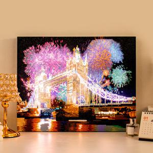 DIY 고급형 LED 보석십자수 (캔버스형) 런던브릿지(리뉴얼) 40X50cm