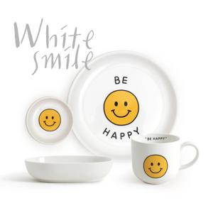 스마일 그릇세트 4P 화이트