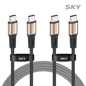 비트 60W PD C to C타입 고강도 패브릭 초고속 충전 케이블(2개입)