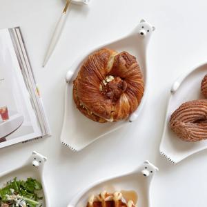 북극곰 폴라베어 도자기 플레이트 접시 10인치