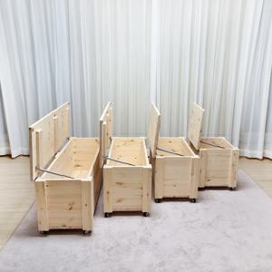 원목 수납 벤치 소파  의자 공간 박스 상자 정리함 수납함 수납장 4size