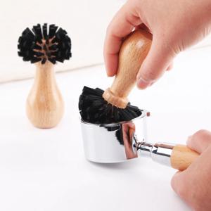 라운딩 커피브러쉬 51 53mm 겸용 머신 포터필터 청소브러쉬 우드 청소붓 세척솔