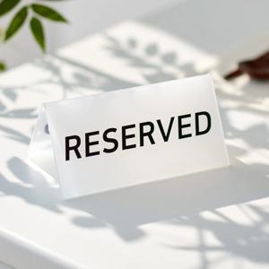 아크릴 RESERVED 예약석 표시 문구