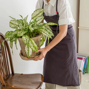 카페 주방 스트랩 가벼운 목걸이 감성 린넨 앞치마