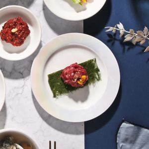 홀로그램 오로라 플레이트 원형접시 17.5cm