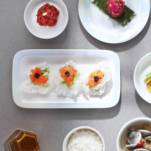 홀로그램 오로라 플레이트 직사각접시