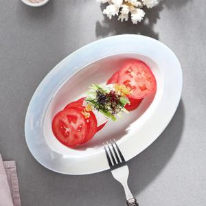 홀로그램 오로라 플레이트 오발타원접시