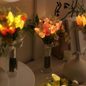 로맨틱 부케 포장 튤립 LED 무드등_(건전지 증정)