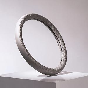 플레인 엠보 가죽 자동차 핸들커버 원형