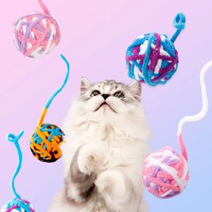 고양이 놀이 극세사 털실 공 장난감 볼 냥냥 놀이 방울 냥이 기구 스트레스해소
