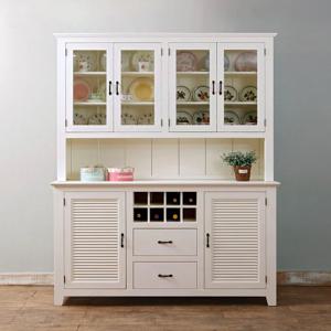 백조의 호수 그릇장 1600(A형) 원목 화이트 그릇장식장 6colors