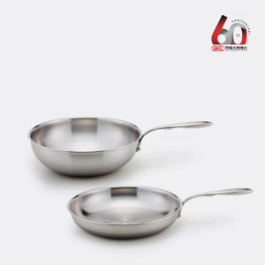 프리미엄 명품 베르겐 Bergen 통5중 스텐 궁중팬(웍)+프라이팬 28cm 2종세트