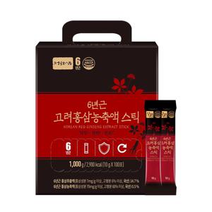 6년근 고려홍삼 농축액스틱 1박스 100포 홍삼스틱