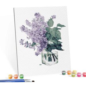 DIY캔버스형 그림그리기 40x50cm 워터아트 라일락글라스