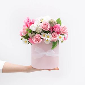 장미 조화 화분 플라워포유 햇박스 set 26cm 인테리어 꽃 테이블 장식