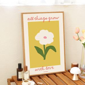 라이프가드너 인테리어 꽃 일러스트 포스터 A3 / 01 daisy 데이지
