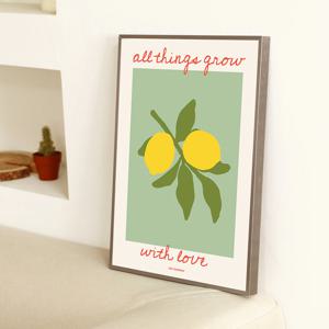 라이프가드너 인테리어 꽃 일러스트 포스터 A3 / 02 lemon 레몬