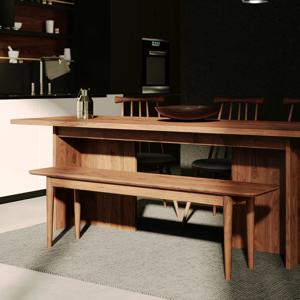 첼시 벤치 원목 인테리어 식탁 의자 디자인 체어 호두나무 월넛