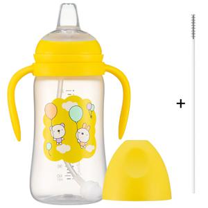 역류방지 스파우트컵 300ml + 빨대솔 1개